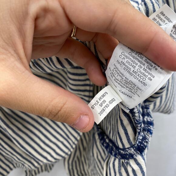 Madewell Courtyard Ruffle-Hem Top in Stripe - Picture 5 of 6